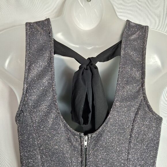 Speechless Womens Glittery Skater Dress Metallic Sleeveless Glam Party Rock XS - Picture 7 of 12